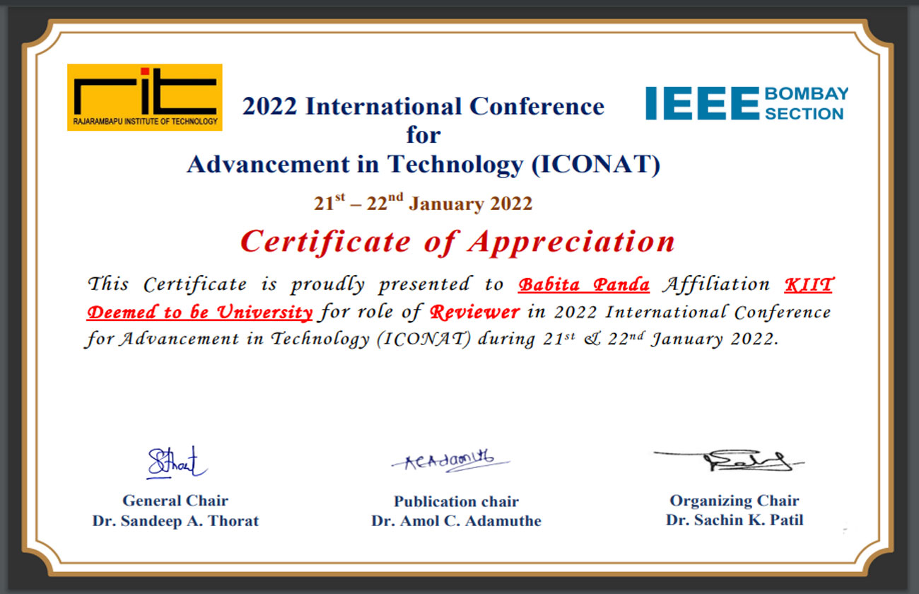 KIIT School of Electrical Engineering Faculty Chairs Technical Session