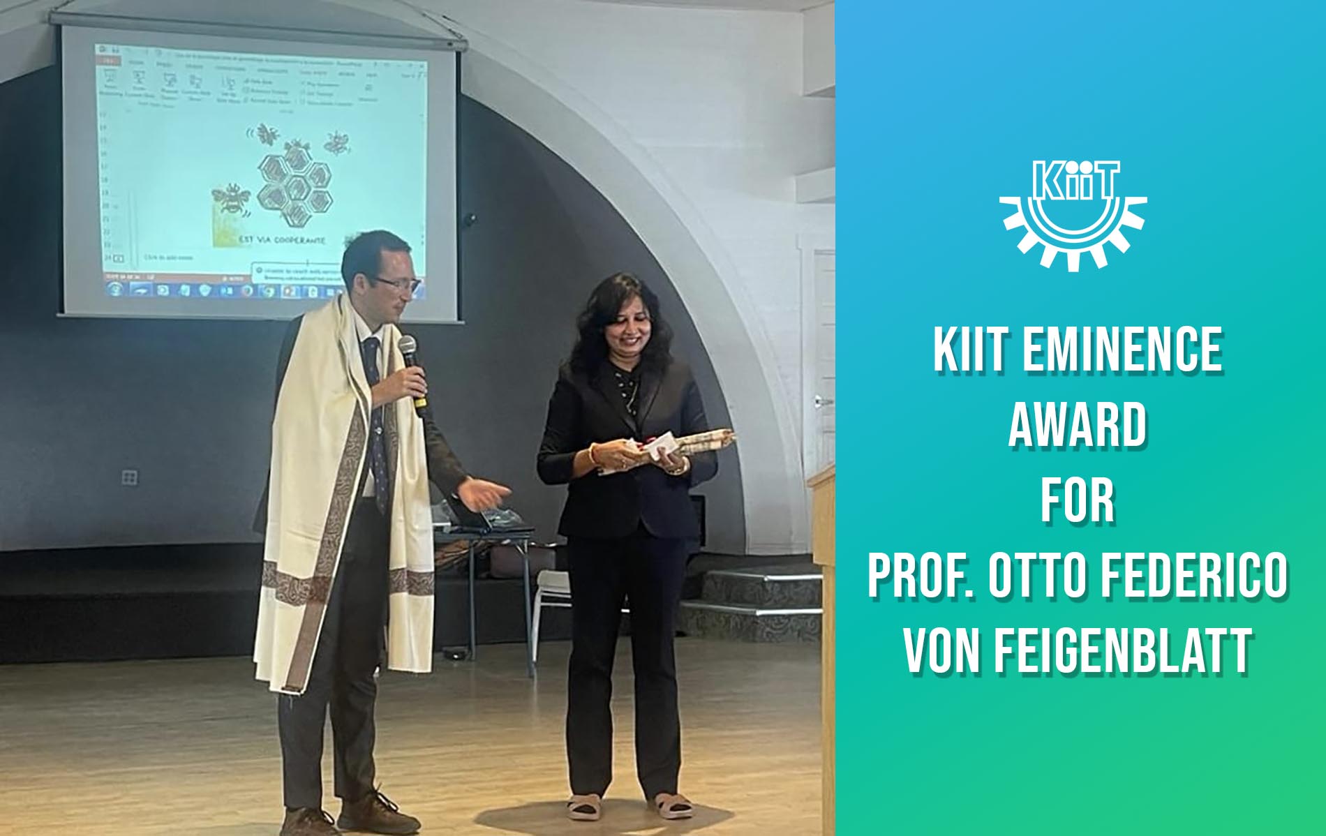 KIIT Eminence Award for Prof. Otto Federico von Feigenblatt KIIT